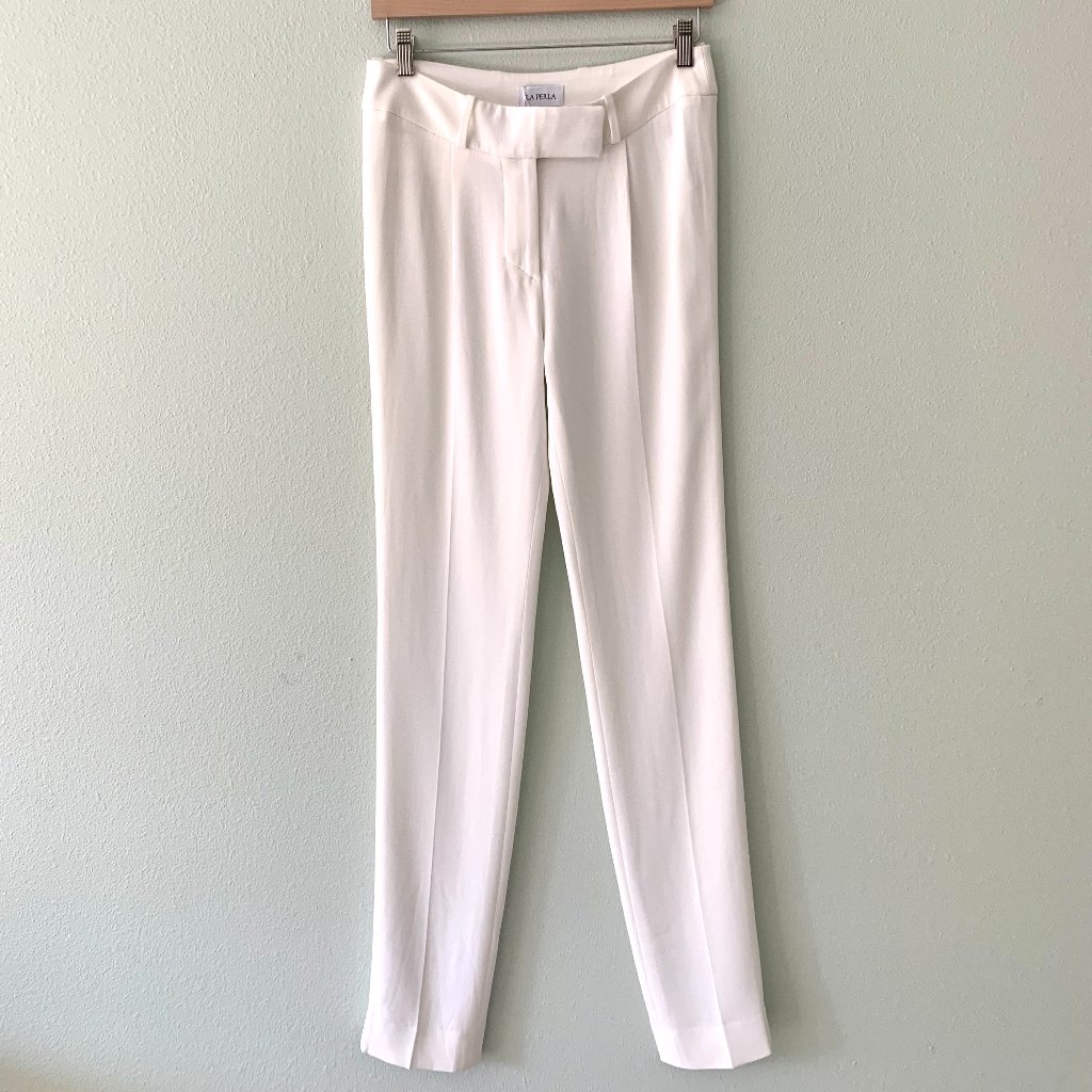 La Perla Ivory Pleated Dress Pants Size 40 It /4 *Nwt*